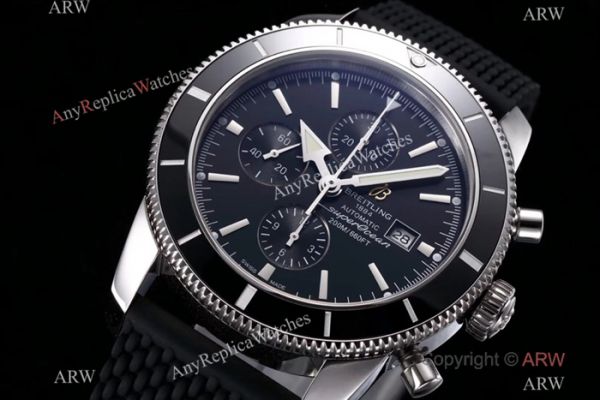 Swiss Copy Breitling Superocean Heritage Asia 7750 Watch SS Black Face Swiss Copy Breitling Superocean Heritage Asia 7750 Watch SS Black Face