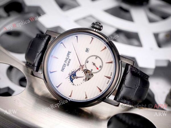 Patek Philippe geneve Calatrava Watch Gold Case Black Face Patek Philippe geneve Calatrava Watch Gold Case Black Face