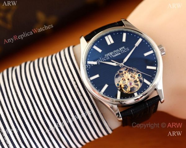 Patek Philippe Calatrava Copy Watches Two Tone Rose Gold Black Face Patek Philippe Calatrava Copy Watches Two Tone Rose Gold Black Face