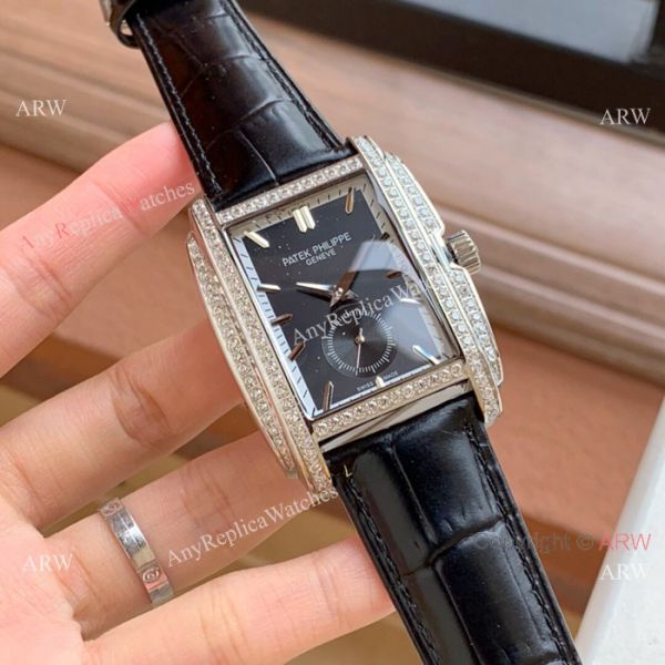 Knockoff Patek Philippe Gondolo Diamond Watches SS Blue Dial Knockoff Patek Philippe Gondolo Diamond Watches SS Blue Dial