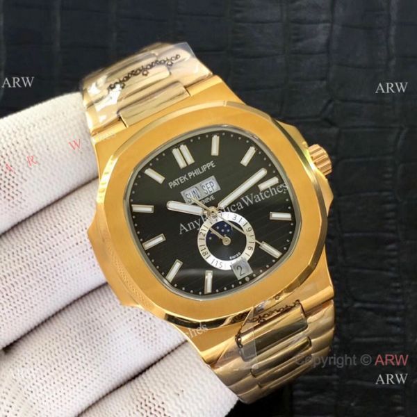 Top Grade Replica Patek Philippe Nautilus Annual Calendar 39.5mm Watch Yellow Gold Top Grade Replica Patek Philippe Nautilus Annual Calendar 39.5mm Watch Yellow Gold