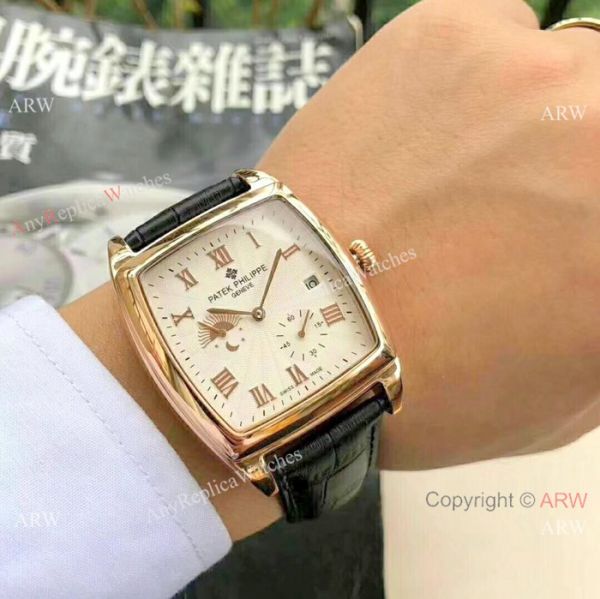 Fake Patek Philippe grand complications 40mm Watch Rose Gold Black Face Fake Patek Philippe grand complications 40mm Watch Rose Gold Black Face