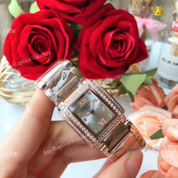 Copy Patek Philippe Twenty-4 Lady Watches Rose Gold Brown Dial -Swiss Quality Copy Patek Philippe Twenty-4 Lady Watches Rose Gold Brown Dial -Swiss Quality