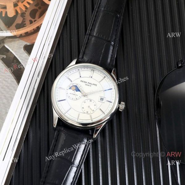 High Quality Patek Philippe Moonphase Two Tone Rose Gold Black Watches 40mm High Quality Patek Philippe Moonphase Two Tone Rose Gold Black Watches 40mm