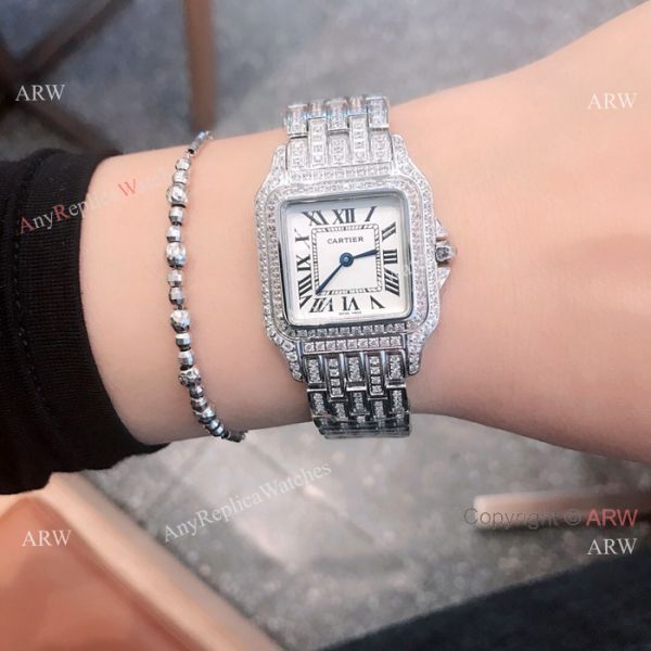 Copy Cartier Panthere de Iced Out Watches Stainless Steel Copy Cartier Panthere de Iced Out Watches Stainless Steel