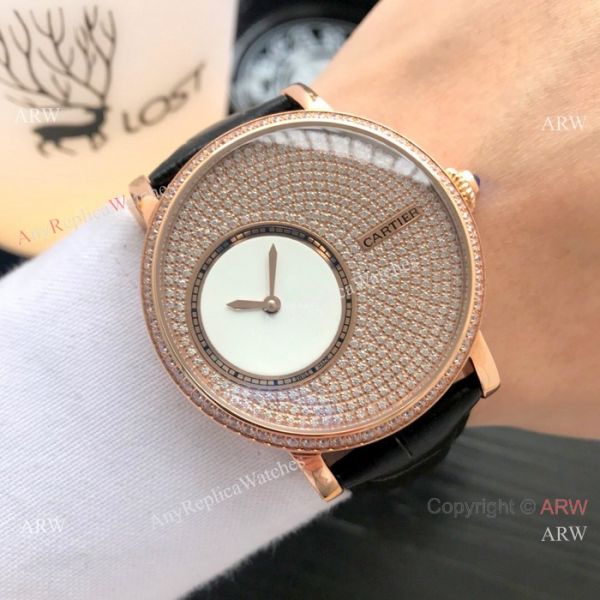 Cartier Rotonde De SS Iced Out Watch New Replica Cartier Rotonde De SS Iced Out Watch New Replica