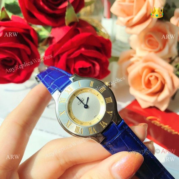 Cartier 21 Must De Gold Markers Quartz Watch 28mm Ladies Cartier 21 Must De Gold Markers Quartz Watch 28mm Ladies