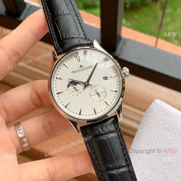 Fake Jaeger-leCoultre Moonphase Rose Gold White Dial Watch Fake Jaeger-leCoultre Moonphase Rose Gold White Dial Watch