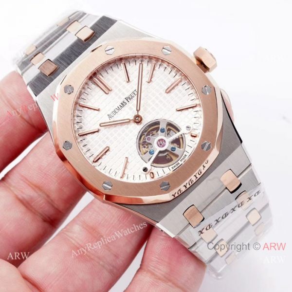 Copy Audemars Piguet Royal Oak Tourbillon Swiss 2924 Watches 2-Tone Rose Gold Copy Audemars Piguet Royal Oak Tourbillon Swiss 2924 Watches 2-Tone Rose Gold