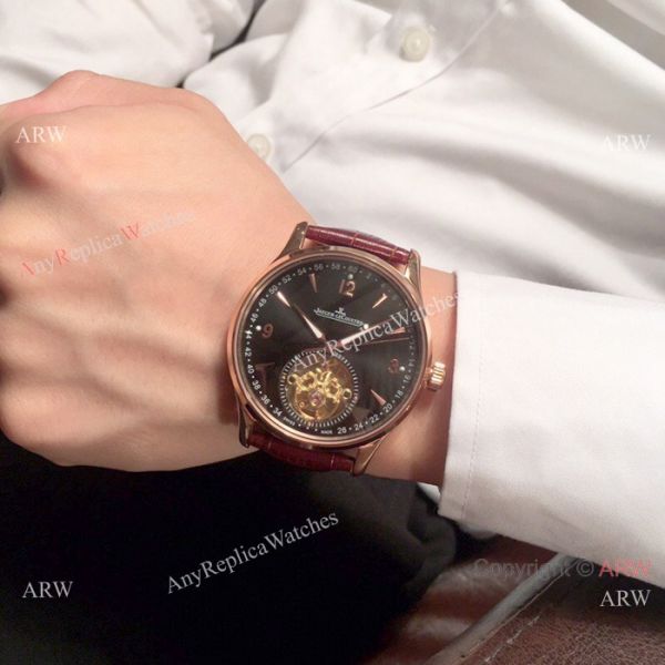 Jaeger-LeCoultre Tourbillon Silver Dial Black Leather Strap 42mm Watch Jaeger-LeCoultre Tourbillon Silver Dial Black Leather Strap 42mm Watch