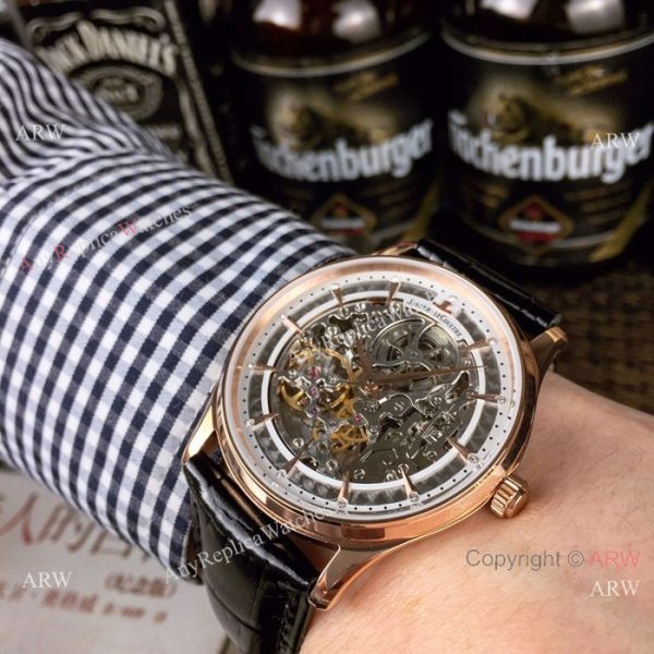 Best Quality Replica Jaeger-LeCoultre Skeleton Rose Gold Men Watch Best Quality Replica Jaeger-LeCoultre Skeleton Rose Gold Men Watch