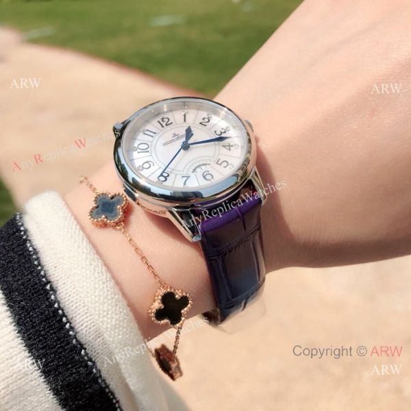 Low Price Jaeger-LeCoultre Rendez Vous Lady Watch SS Purple Leather Strap Low Price Jaeger-LeCoultre Rendez Vous Lady Watch SS Purple Leather Strap