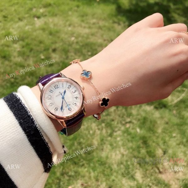 New Copy Jaeger-LeCoultre Rendez Vous 33mm Watch Rose Gold Purple Band New Copy Jaeger-LeCoultre Rendez Vous 33mm Watch Rose Gold Purple Band