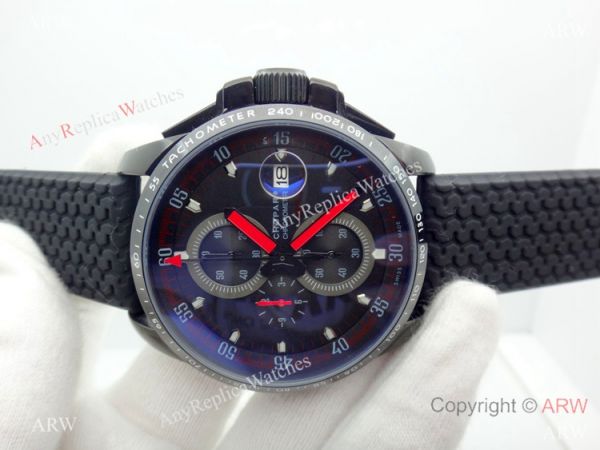 Fake Chopard Alfa Romeo Chronograph Black Dial Watch Red Hands Fake Chopard Alfa Romeo Chronograph Black Dial Watch Red Hands