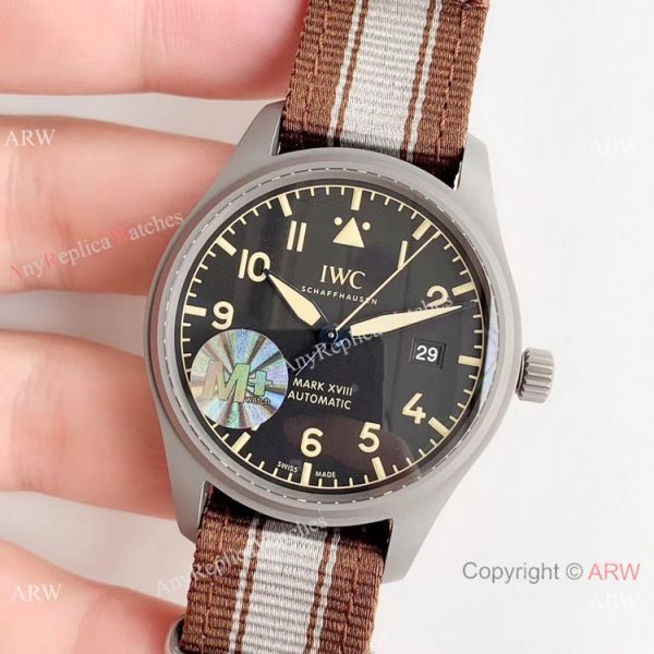 (M+) Swiss IWC Mark XVIII Replica Watch Titanium Nylon Strap (M+) Swiss IWC Mark XVIII Replica Watch Titanium Nylon Strap
