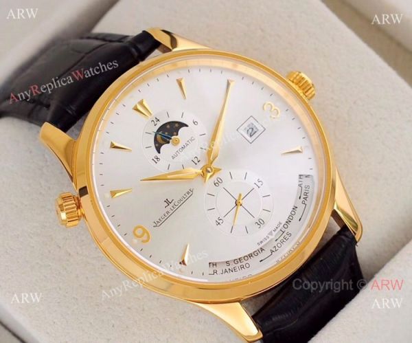 Jaeger-LeCoultre JLC Moonphase Man Stainless Steel Black Dial Watch Jaeger-LeCoultre JLC Moonphase Man Stainless Steel Black Dial Watch