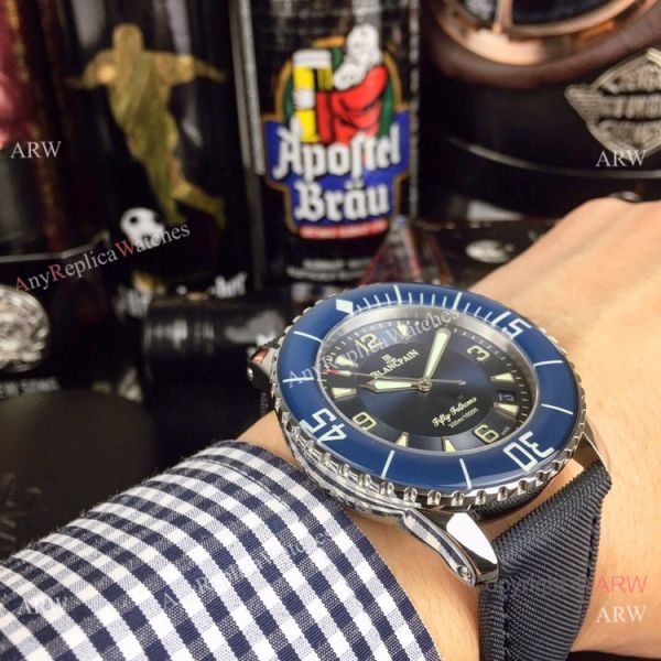 Swiss Quality Replica Blancpain Fifty Fathoms Automatic Blue Dial Watch 42mm Swiss Quality Replica Blancpain Fifty Fathoms Automatic Blue Dial Watch 42mm