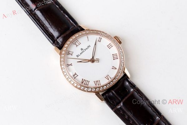 Swiss Grade 1 Blancpain Villeret Ultraplate Replica Watch Rose Gold Diamond Lovers watch Swiss Grade 1 Blancpain Villeret Ultraplate Replica Watch Rose Gold Diamond Lovers watch