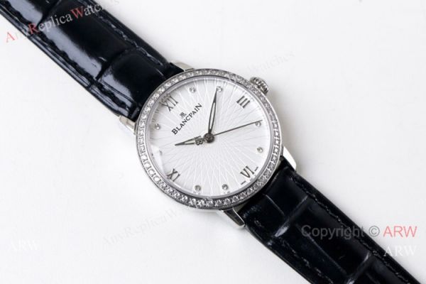 Swiss Replica Blancpain Villeret Ultraplate Lovers watch Diamond Bezel White Dial Swiss Replica Blancpain Villeret Ultraplate Lovers watch Diamond Bezel White Dial