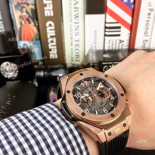 New Replica Hublot Big Bang King Unico Watch Rose Gold Case New Replica Hublot Big Bang King Unico Watch Rose Gold Case