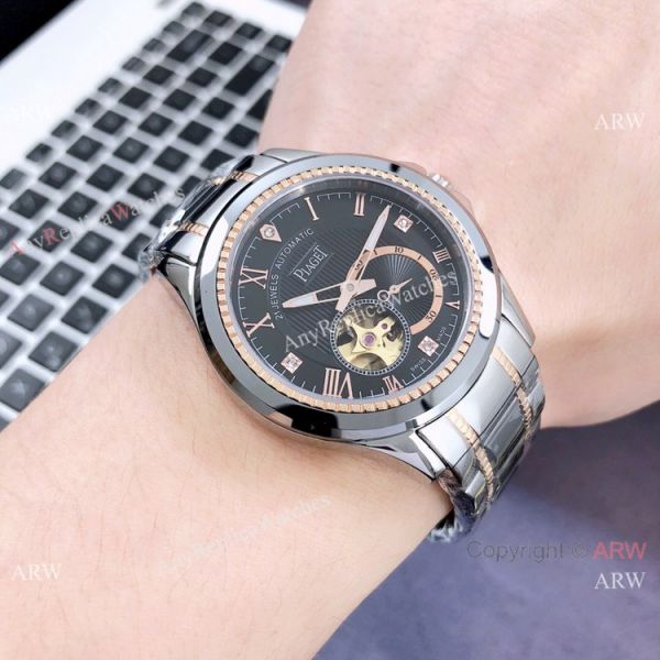 New Replica Piaget Tourbillon Watch 2-Tone Rose Gold Sapphire Glass New Replica Piaget Tourbillon Watch 2-Tone Rose Gold Sapphire Glass
