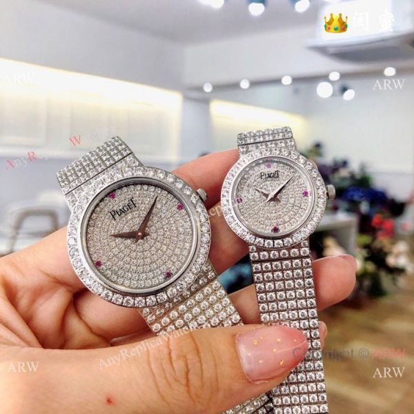 Swiss Grade Copy Piaget Polo Diamond Rose Gold Watch Ladies size Swiss Grade Copy Piaget Polo Diamond Rose Gold Watch Ladies size