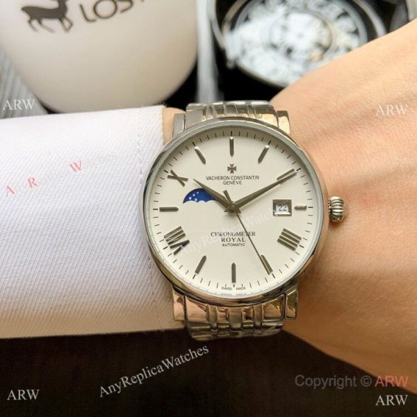 Top Grade Vacheron Constantin Moon phase Watch 2-Tone Rose Gold 40mm Top Grade Vacheron Constantin Moon phase Watch 2-Tone Rose Gold 40mm