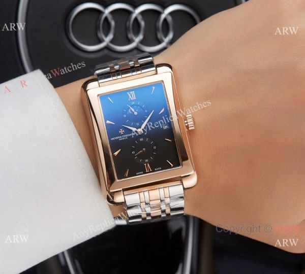 Clone Vacheron Constantin Moonphase Watch Rose Gold Brown Leather Strap Clone Vacheron Constantin Moonphase Watch Rose Gold Brown Leather Strap