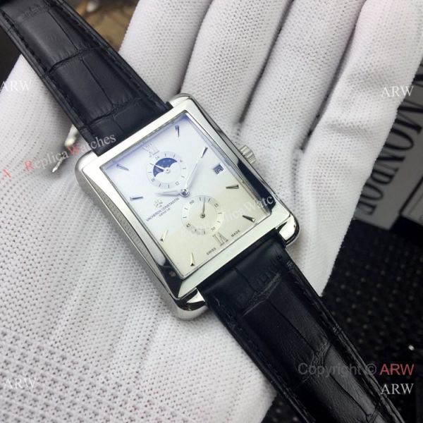 Replica Vacheron Constantin geneve SS Black Dial Watch Low Price Replica Vacheron Constantin geneve SS Black Dial Watch Low Price