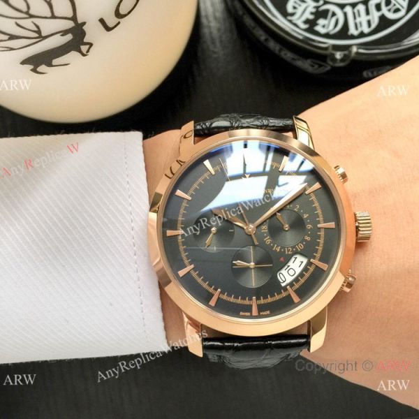 Best Copy Vacheron Constantin Chronograph Watch Silver Dial Black Leather strap Best Copy Vacheron Constantin Chronograph Watch Silver Dial Black Leather strap