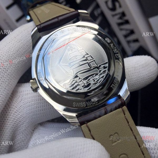 Vacheron Constantin Moonphase Watch Gray Dial Black Leather Strap Vacheron Constantin Moonphase Watch Gray Dial Black Leather Strap
