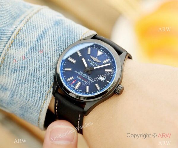2019 Replica Breitling Avenger Men Watch SS Blue Dial Blue Leather strap 2019 Replica Breitling Avenger Men Watch SS Blue Dial Blue Leather strap