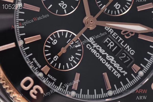 GB Replica Breitling Superocean Heritage II Day-Date Watch Rose Gold Bezel GB Replica Breitling Superocean Heritage II Day-Date Watch Rose Gold Bezel