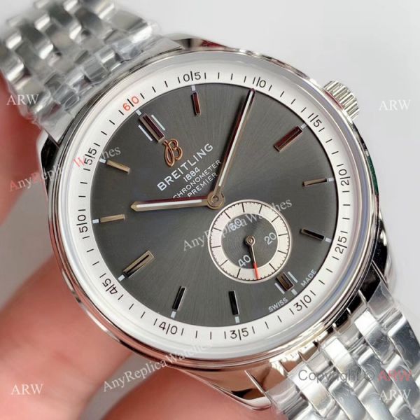 Swiss Replica Breitling Premier Men Watch Stainless Steel Grey Dial Swiss Replica Breitling Premier Men Watch Stainless Steel Grey Dial