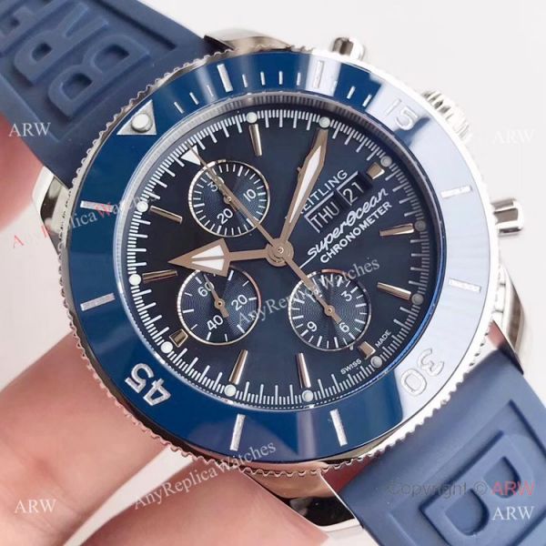 Swiss Replica Breitling Superocean Heritage II daydate SS Blue Watch GB Factory Swiss Replica Breitling Superocean Heritage II daydate SS Blue Watch GB Factory
