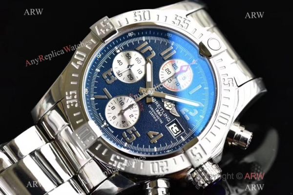 Swiss Grade Replica Breitling Super Avenger II 7750 Watch Stainless Steel Blue Face Swiss Grade Replica Breitling Super Avenger II 7750 Watch Stainless Steel Blue Face