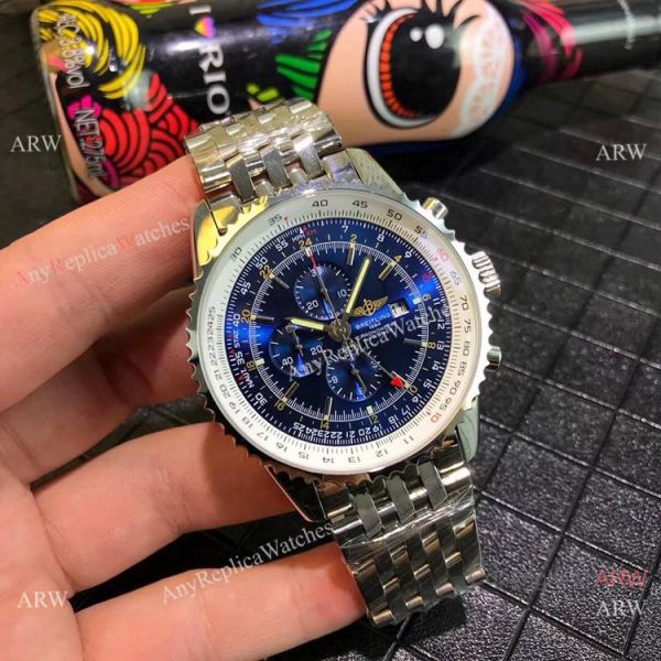 Copy Breitling Navitimer world GMT 45mm Watches Stainless Steel White Face Copy Breitling Navitimer world GMT 45mm Watches Stainless Steel White Face