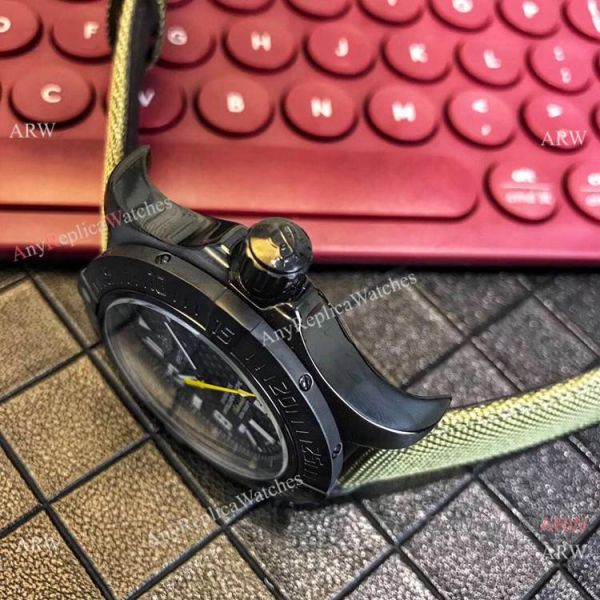 Breitling Avenger II Seawolf Copy Watch Blacksteel Green Leather Band Breitling Avenger II Seawolf Copy Watch Blacksteel Green Leather Band