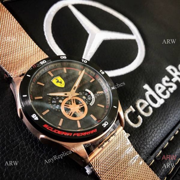 Copy Ferrari Gran Premio Automatico Men Watch Rose Gold White Dial Copy Ferrari Gran Premio Automatico Men Watch Rose Gold White Dial