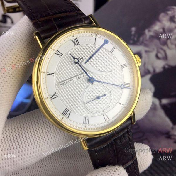 High Quality Copy Breguet Classique Mens Watch SS Black Leather Strap High Quality Copy Breguet Classique Mens Watch SS Black Leather Strap