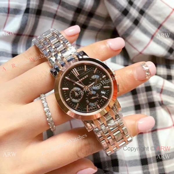 Replica Burberry Chronograph Two Tone Rose Gold Watch Swiss Quality Replica Burberry Chronograph Two Tone Rose Gold Watch Swiss Quality