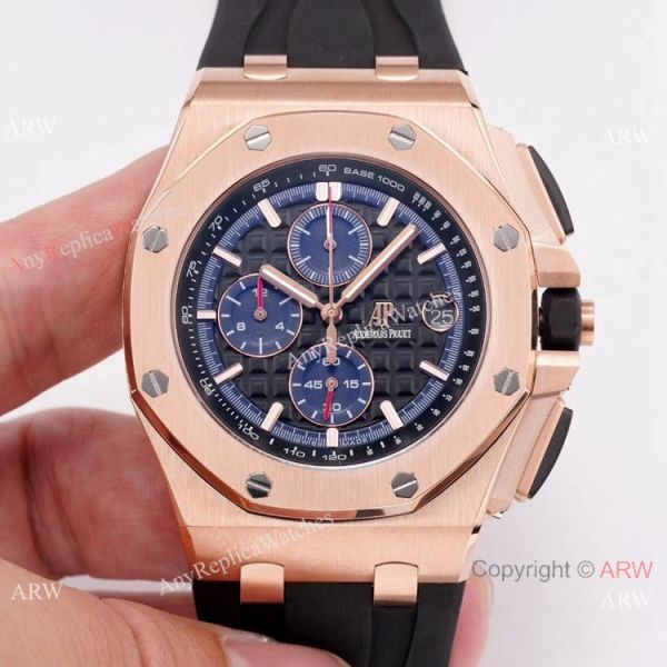 Audemars Piguet Royal Oak offshore Replica Watches SS Blue Sub-dials Audemars Piguet Royal Oak offshore Replica Watches SS Blue Sub-dials