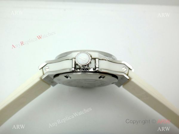 Hublot Big Bang Quartz Replica Watch SS White Dial 38mm Hublot Big Bang Quartz Replica Watch SS White Dial 38mm