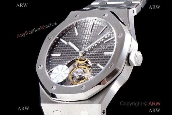JF Factory Copy Audemars Piguet Royal Oak Tourbillon 26510 Stanless Steel Gray Rhodium Dial Watch 41mm JF Factory Copy Audemars Piguet Royal Oak Tourbillon 26510 Stanless Steel Gray Rhodium Dial Watch 41mm