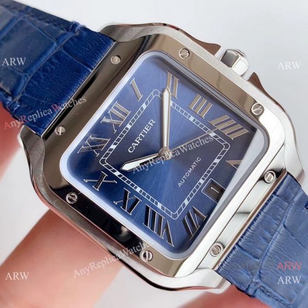 Hbbv6 Replica Cartier Santos Swiss 9015 Gradient Blue Dial Watch Hbbv6 Replica Cartier Santos Swiss 9015 Gradient Blue Dial Watch