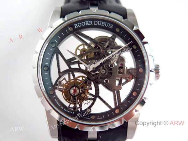 BBR Factory Roger Dubuis Excalibur Rose Gold Skeleton Tourbillon SS Watch BBR Factory Roger Dubuis Excalibur Rose Gold Skeleton Tourbillon SS Watch