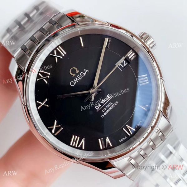 Swiss Copy Omega De Ville Co-Axial Stainless Steel Black Dial VSF 8500 Watch Swiss Copy Omega De Ville Co-Axial Stainless Steel Black Dial VSF 8500 Watch