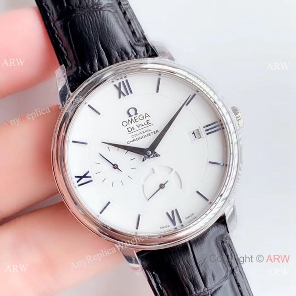 DV Factory De Ville Prestige Power Reserve Omega Watch White Face DV Factory De Ville Prestige Power Reserve Omega Watch White Face