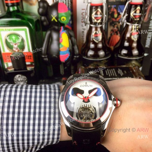 Corum Bubble Skull Tourbillon SS Blue Dial Watch Best Replica Corum Bubble Skull Tourbillon SS Blue Dial Watch Best Replica