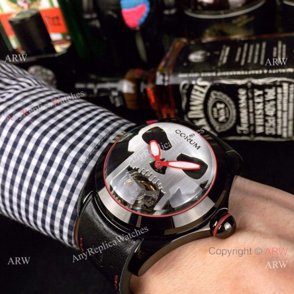 New Replica Corum Bubble Skull Tourbillon Watch Black Blue New Replica Corum Bubble Skull Tourbillon Watch Black Blue